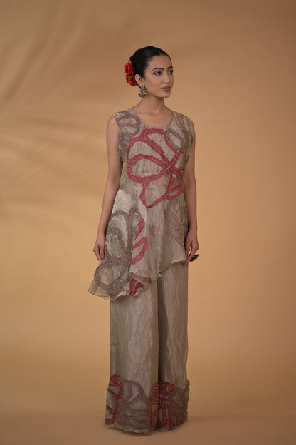 Noir Bloom Tissue Co-ord Set