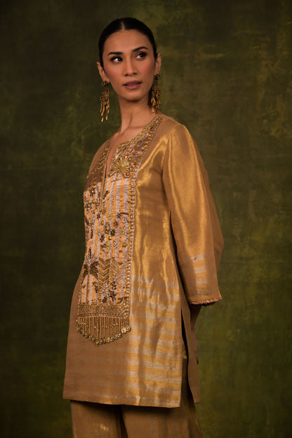 mustard-golden kurta set