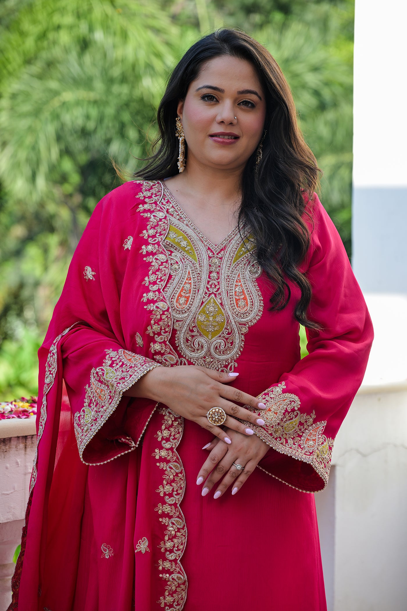 Sudiksha gupta In Red Kurta Set