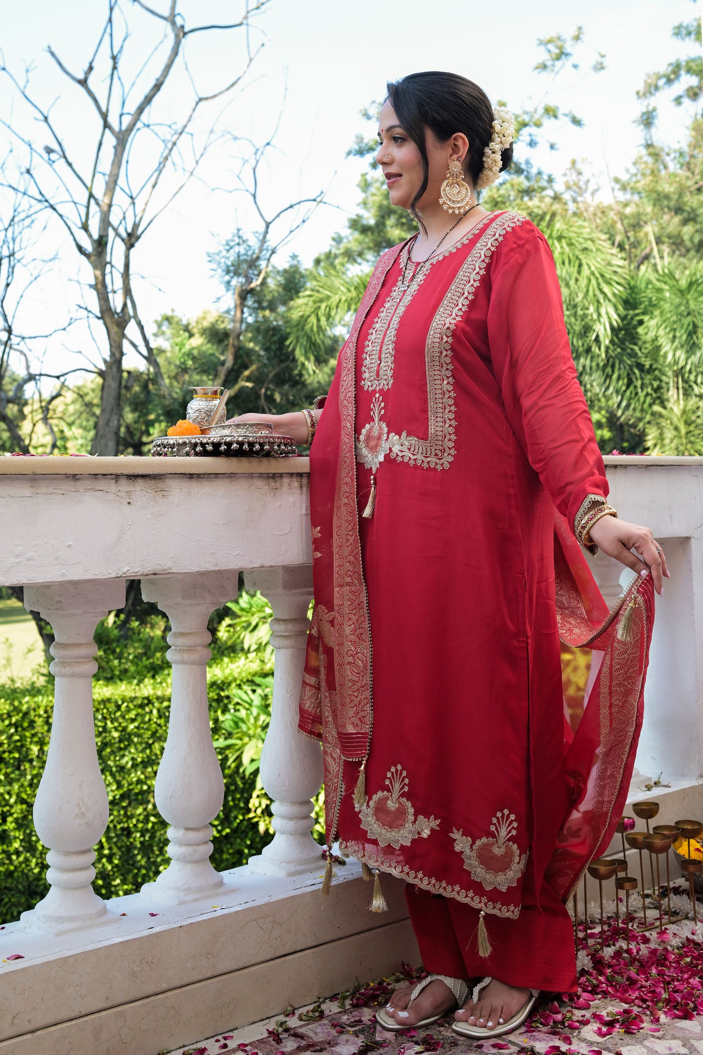Crimson Charm Kurta Set