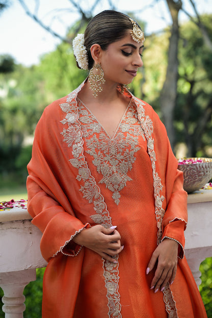 Sunset Glow Embroidered kurta Set
