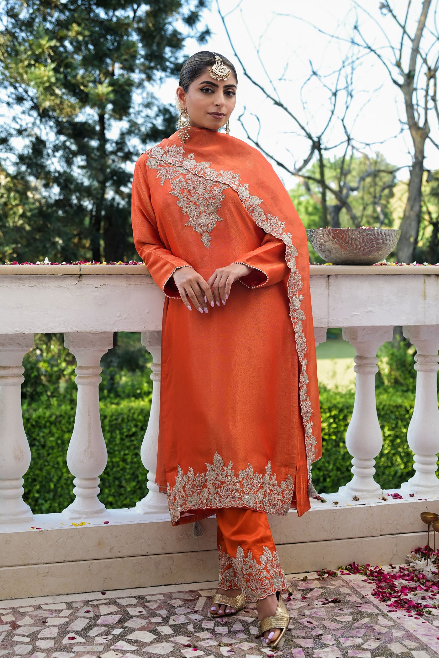 Sunset Glow Embroidered kurta Set