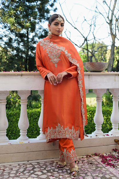 Sunset Glow Embroidered kurta Set