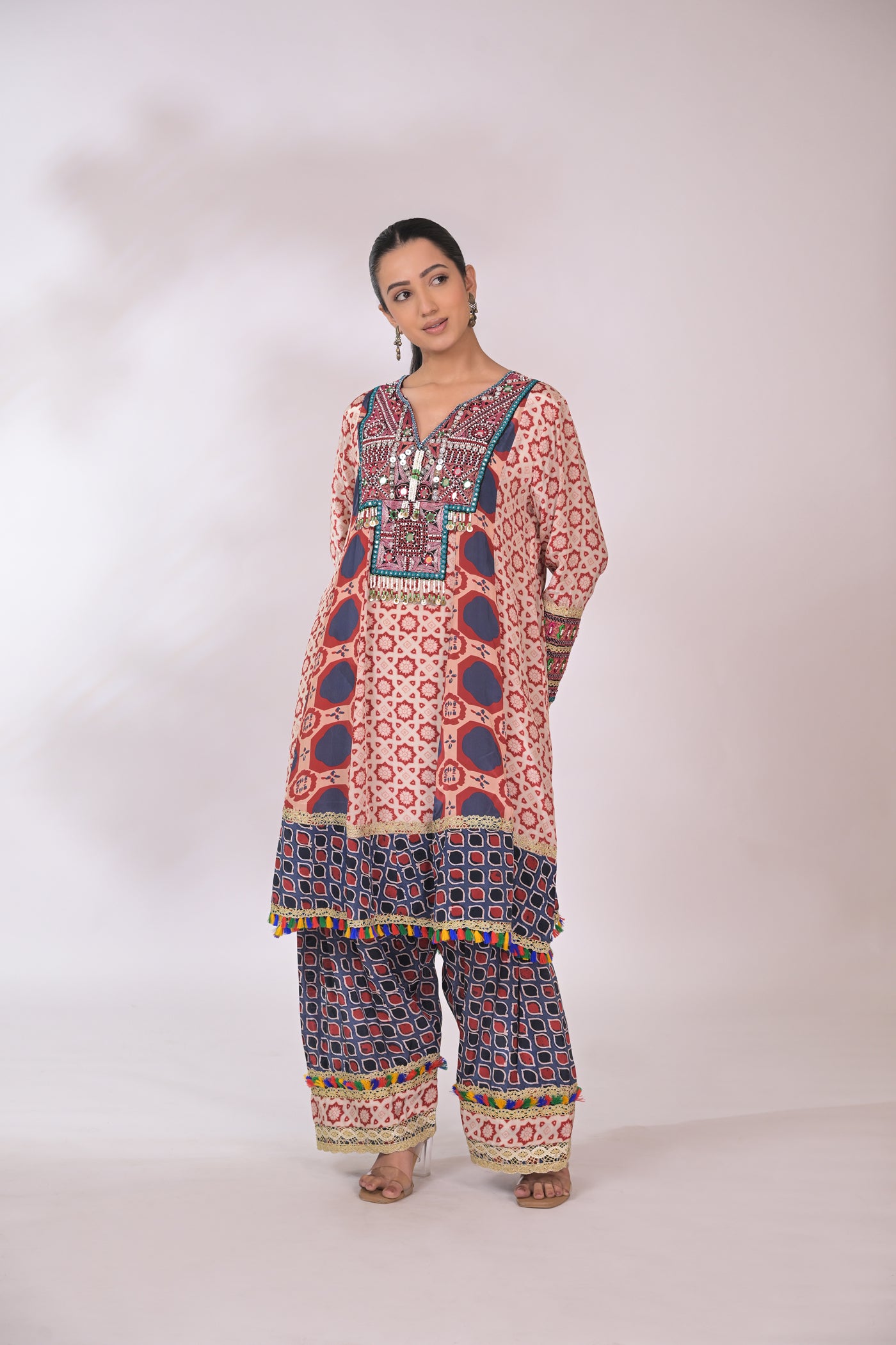 Rangrez Panelled Kurta Set