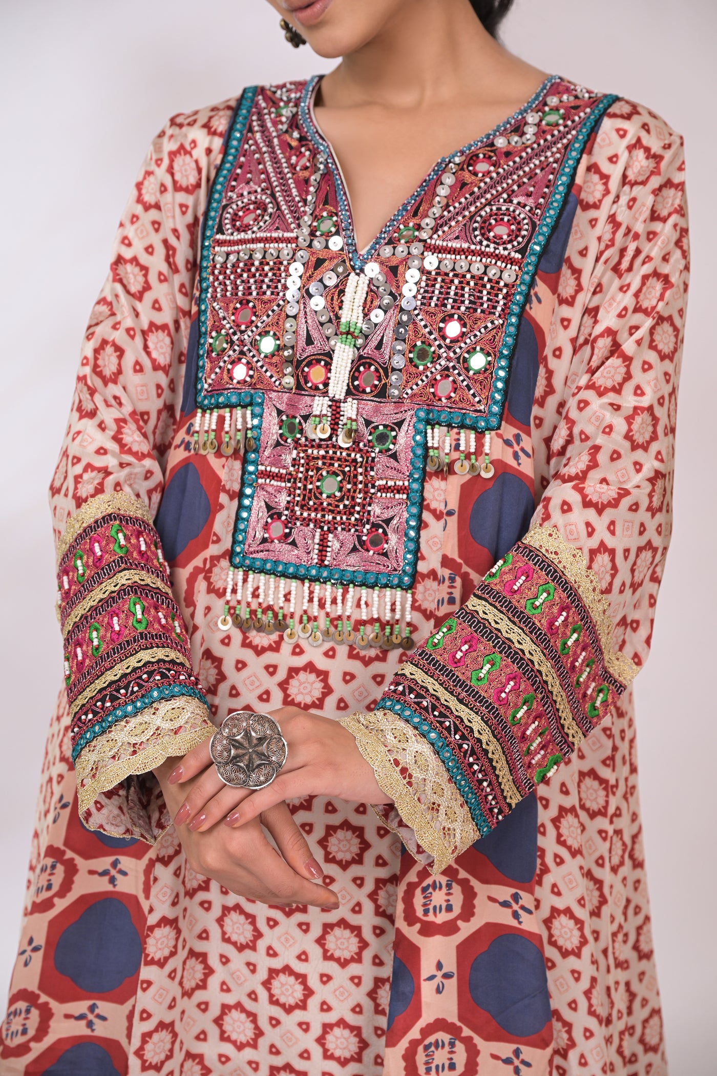 Rangrez Panelled Kurta Set
