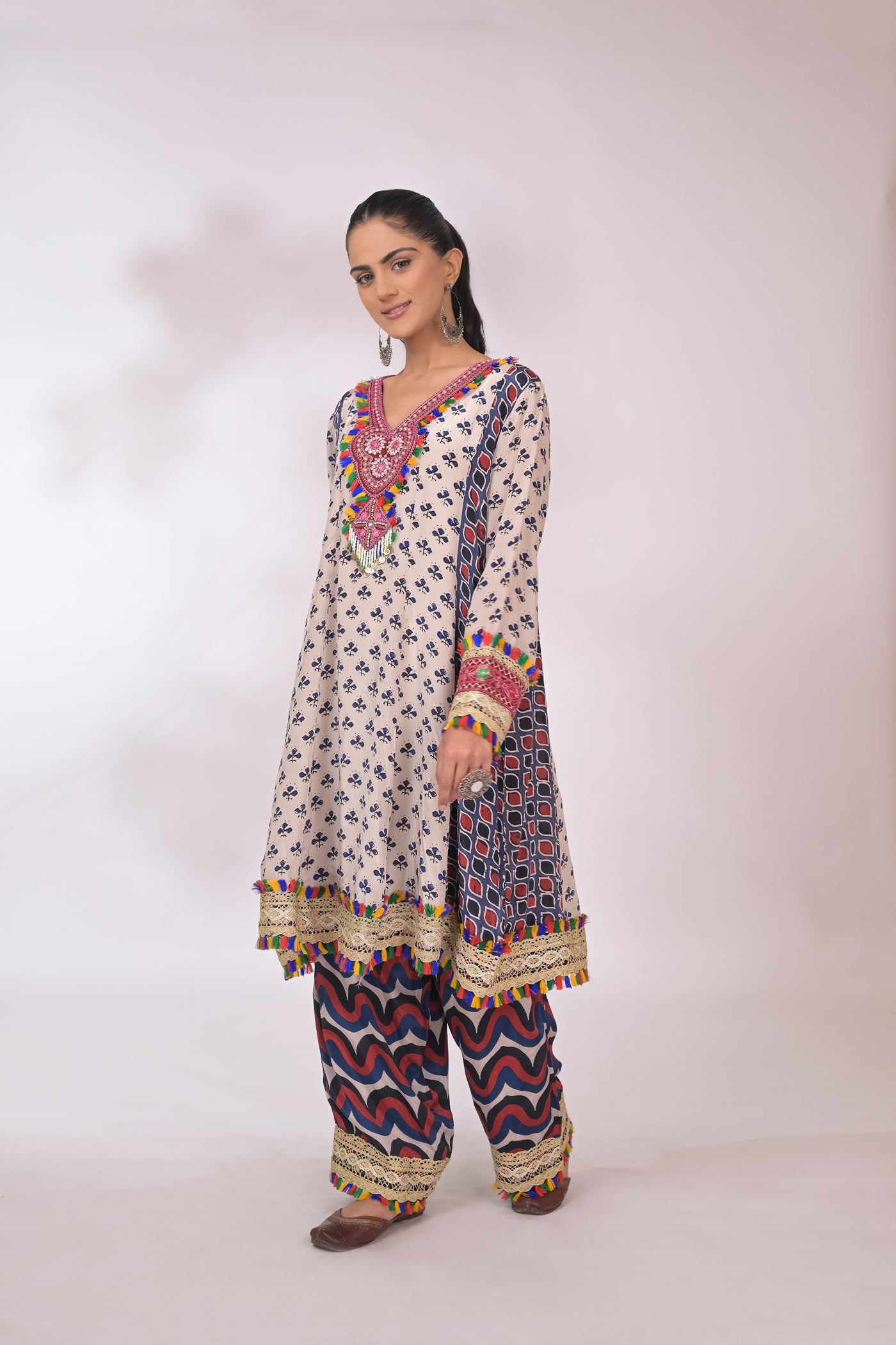 Noor Angoori Printed Kurta Set