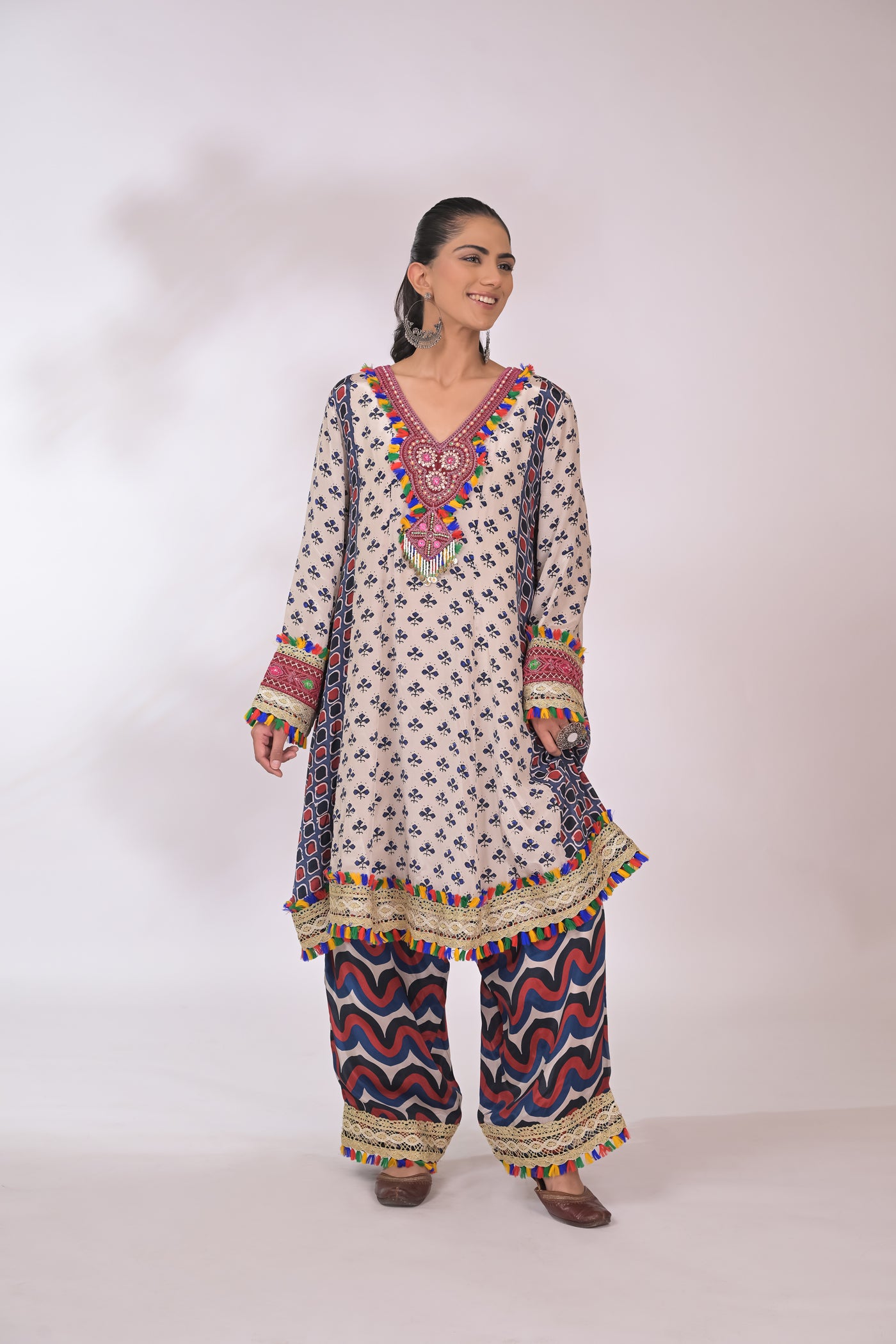 Noor Angoori Printed Kurta Set
