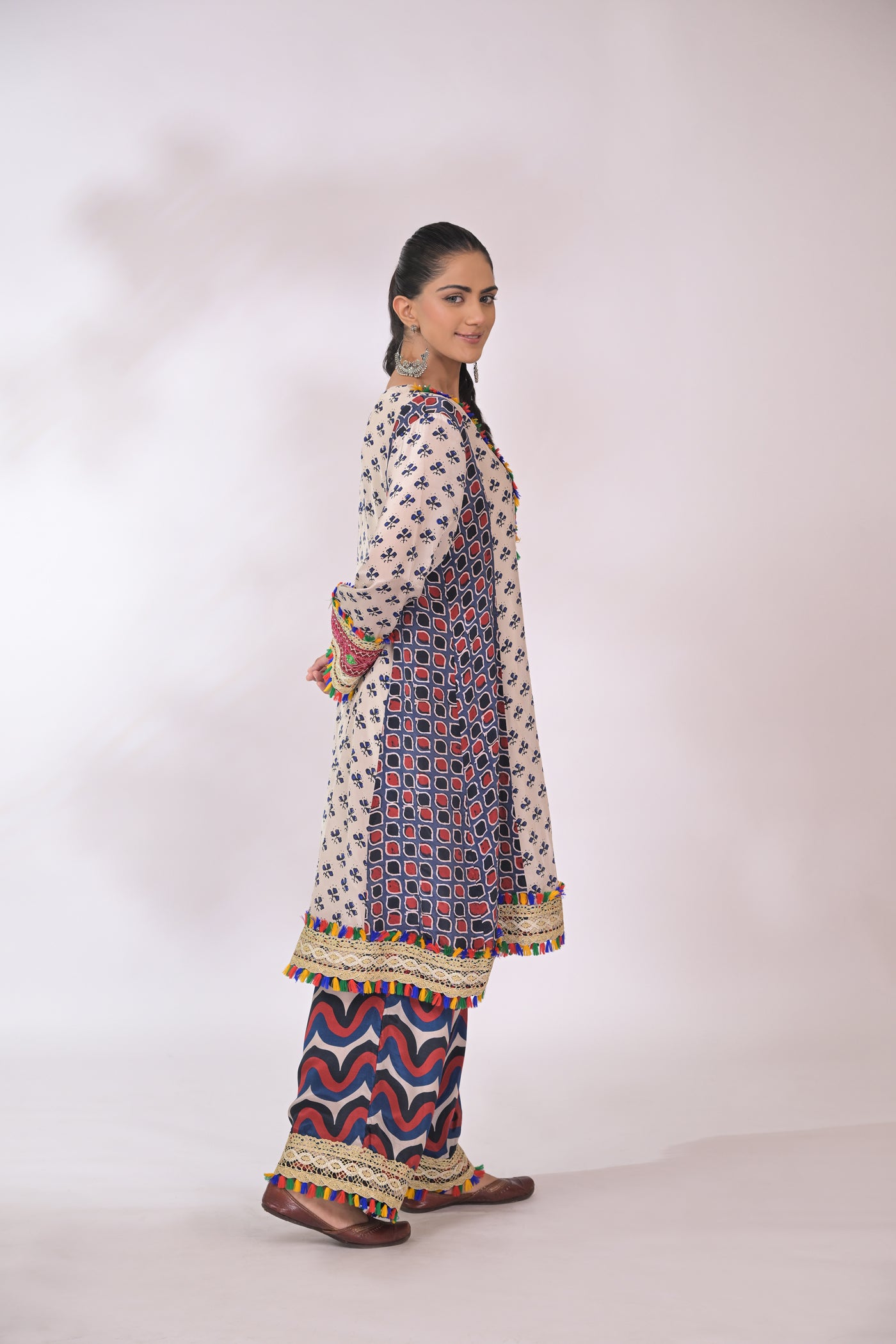 Noor Angoori Printed Kurta Set
