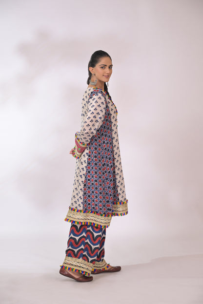 Noor Angoori Printed Kurta Set