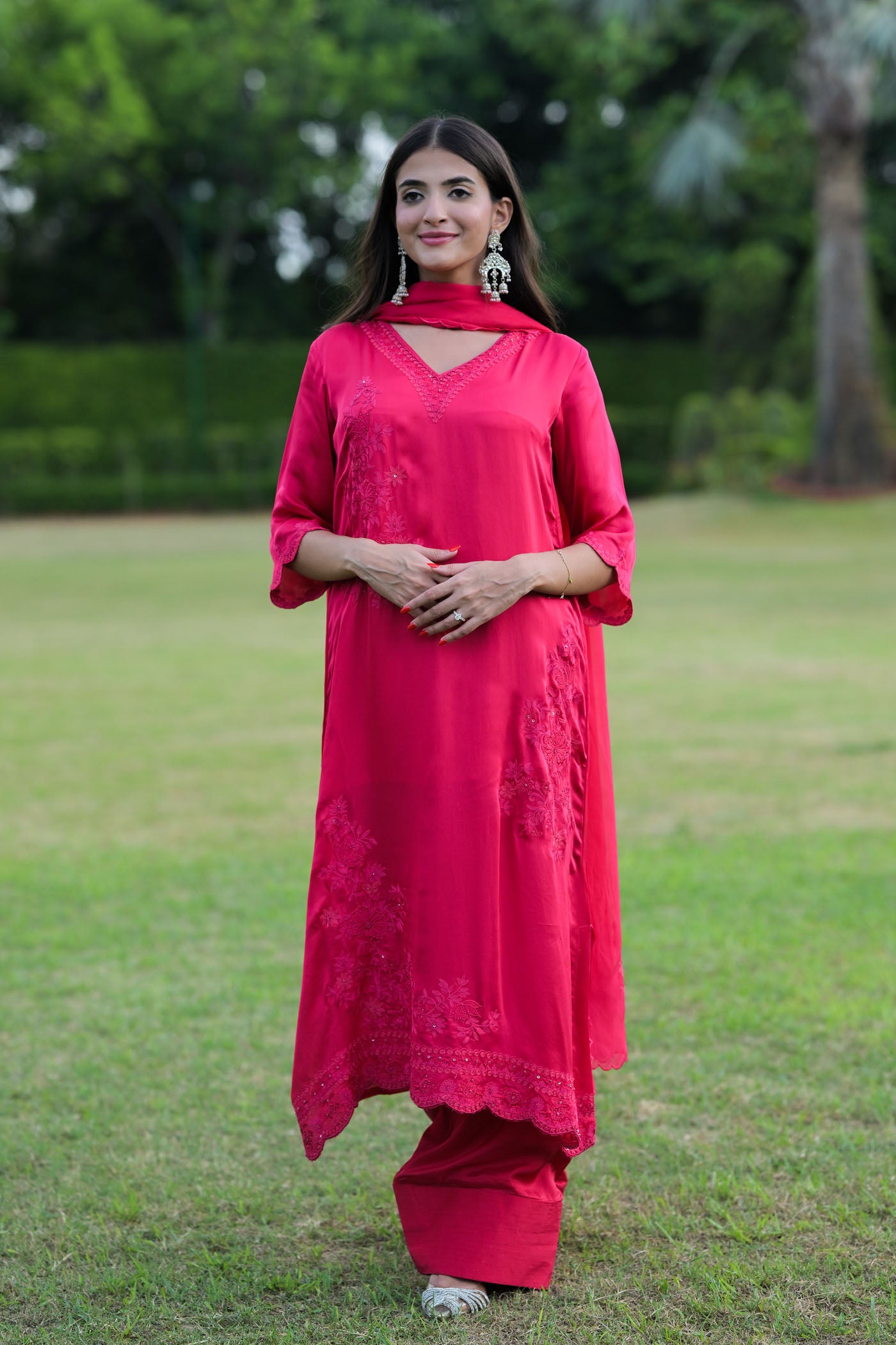 Ruby Glow Kurta Set
