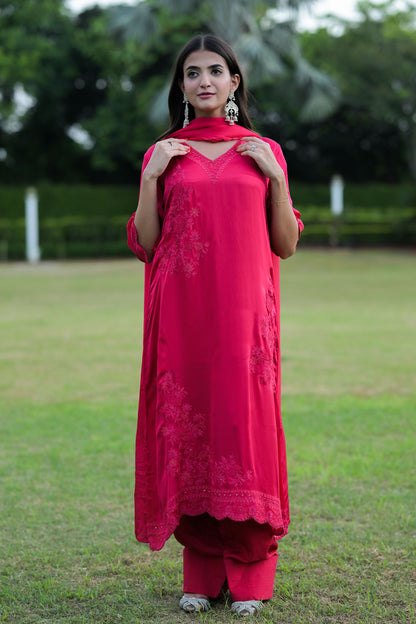 Ruby Glow Kurta Set