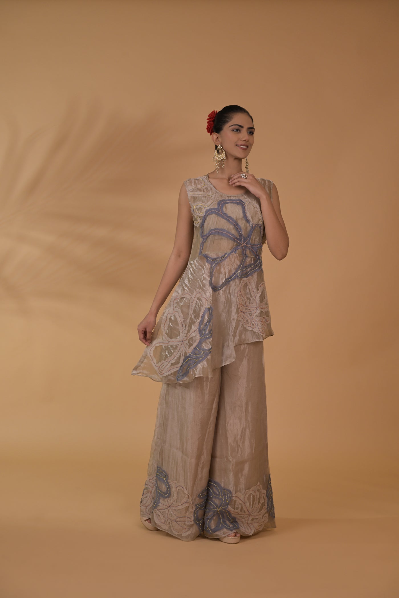 Noir Bloom Tissue Co-ord Set