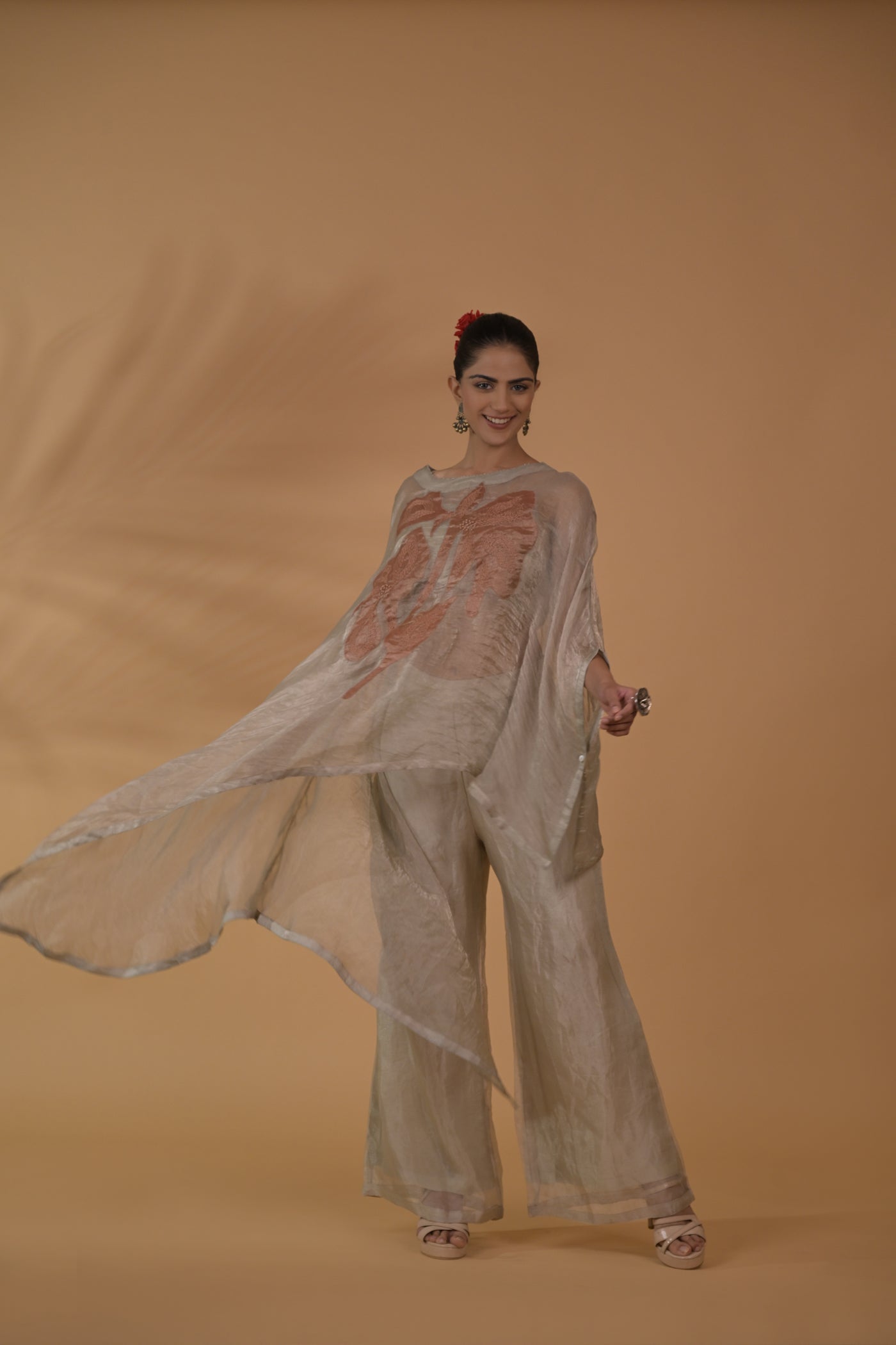 Rose Sheen Tissue Co-ord Set