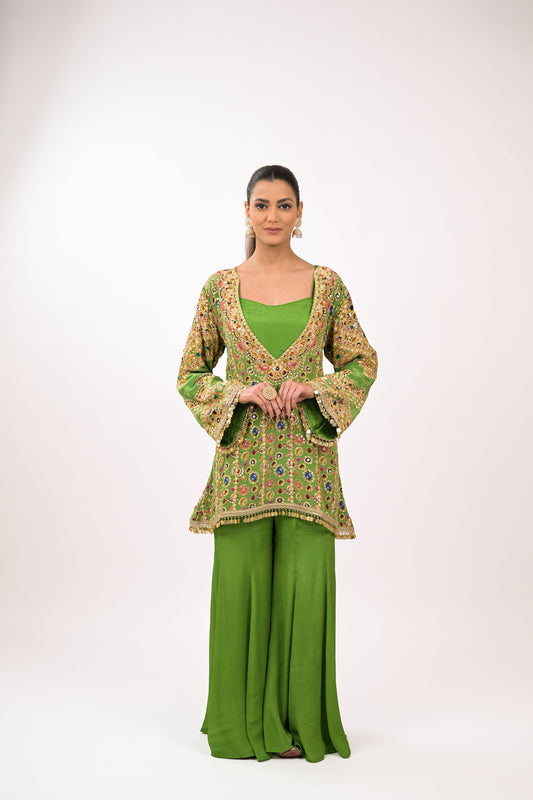 Rangrez Noor Green Co-Ord Set