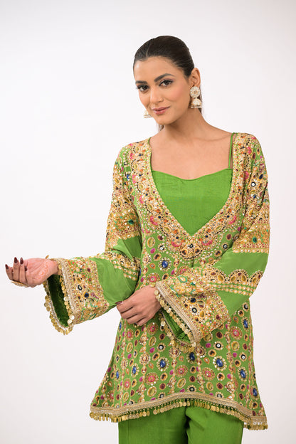 Rangrez Noor Green Co-Ord Set