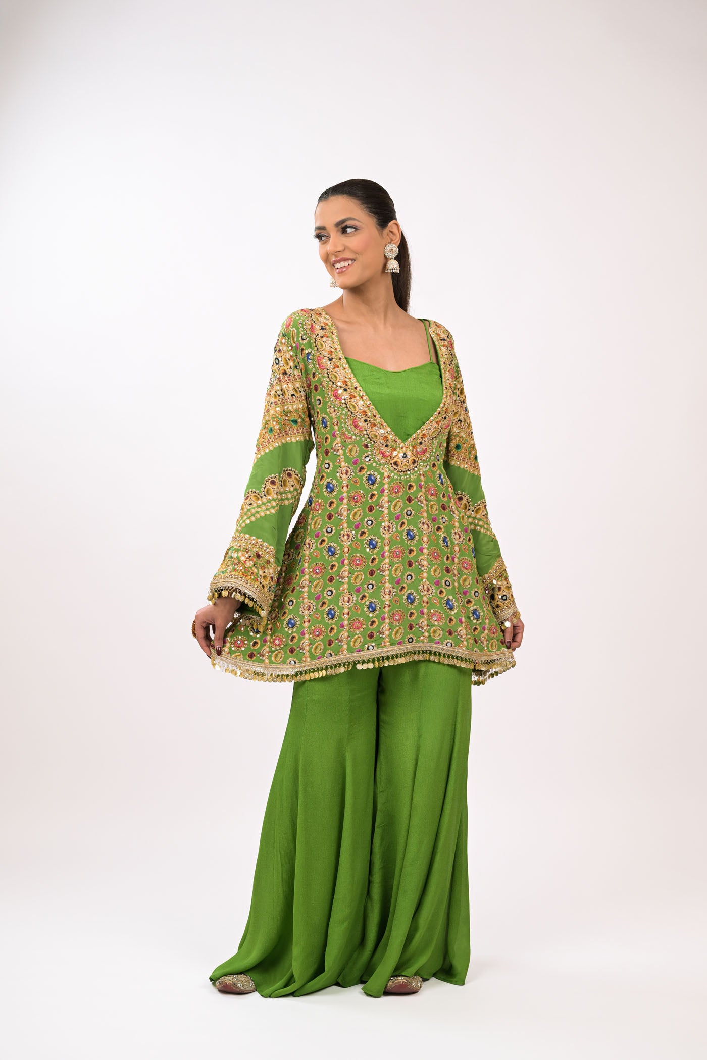 Rangrez Noor Green Co-Ord Set