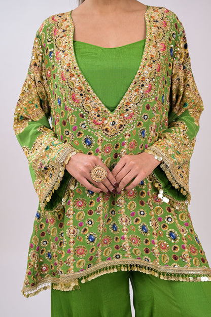 Rangrez Noor Green Co-Ord Set