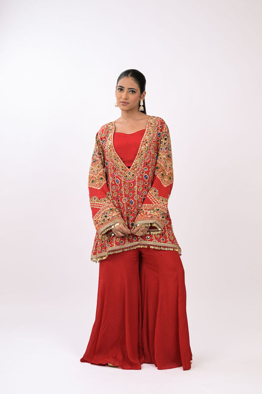 Rangrez Noor Red  Co-Ord Set