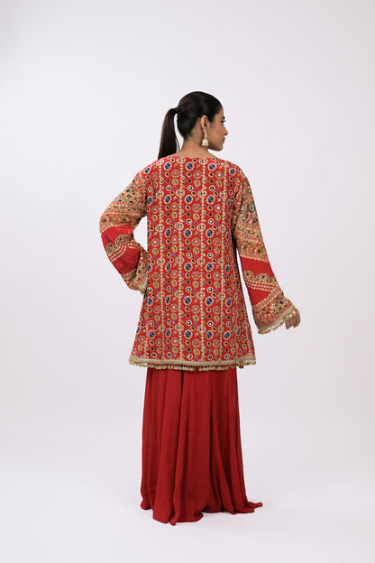 Rangrez Noor Red  Co-Ord Set