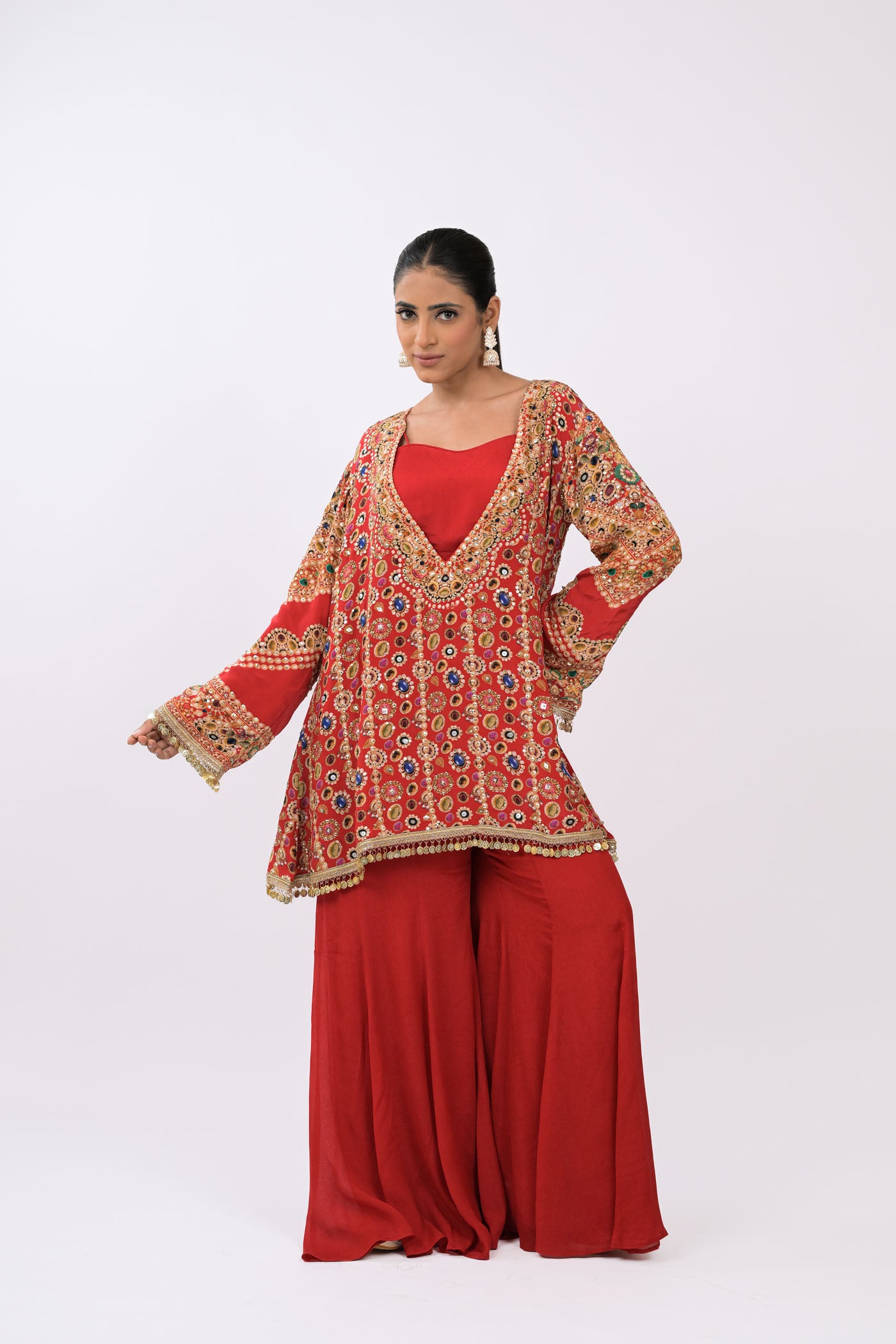 Rangrez Noor Red  Co-Ord Set
