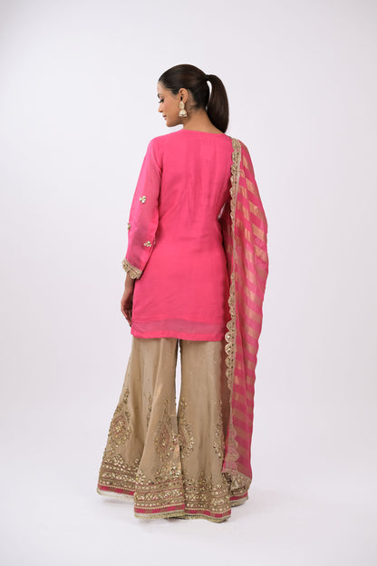 Zariya Embellished pink Kurta Set