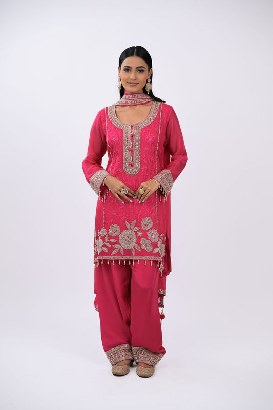 Gulnaar Embroidered Kurta Set with Dupatta