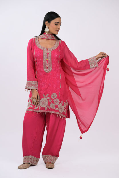 Gulnaar Embroidered Kurta Set with Dupatta