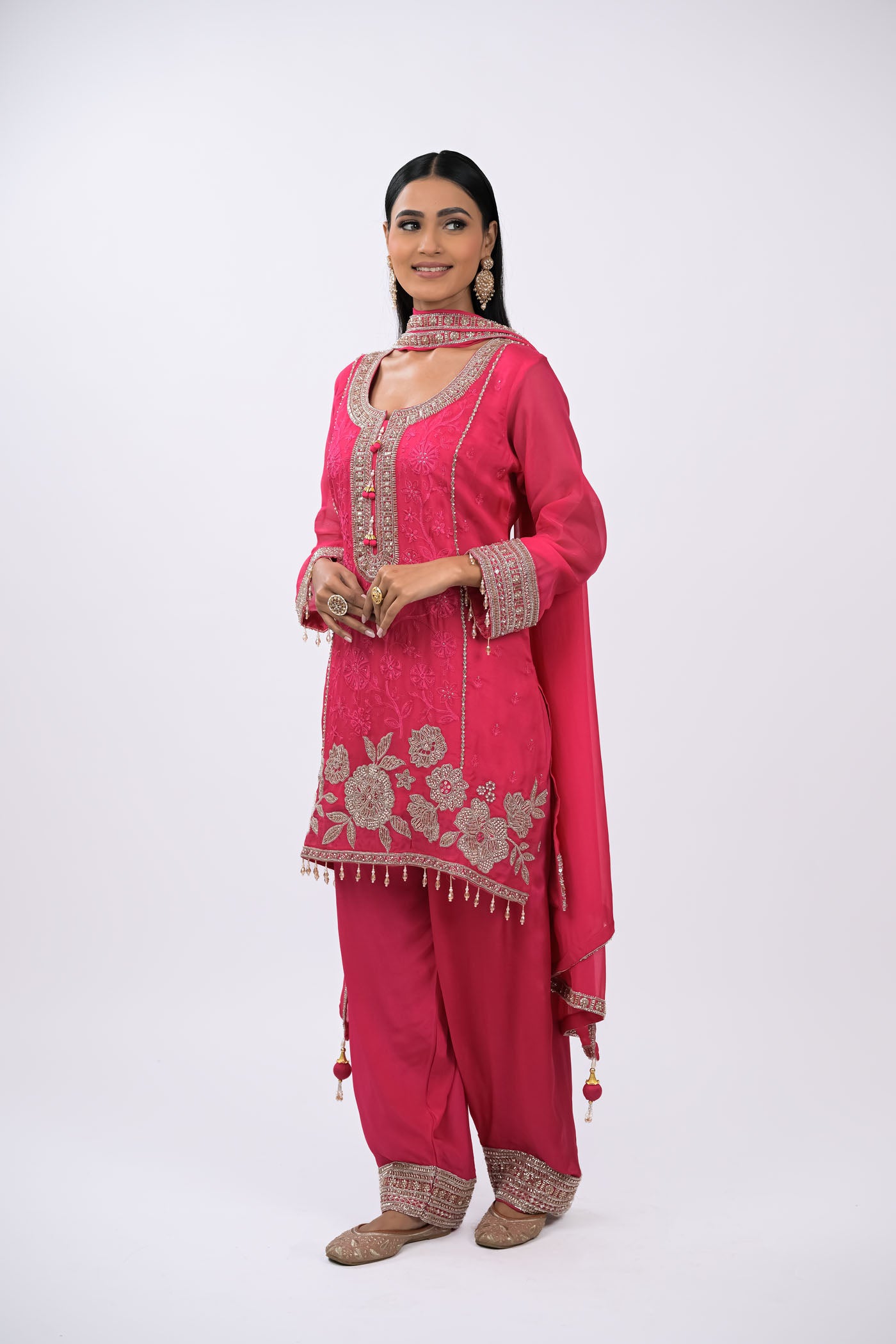 Gulnaar Embroidered Kurta Set with Dupatta