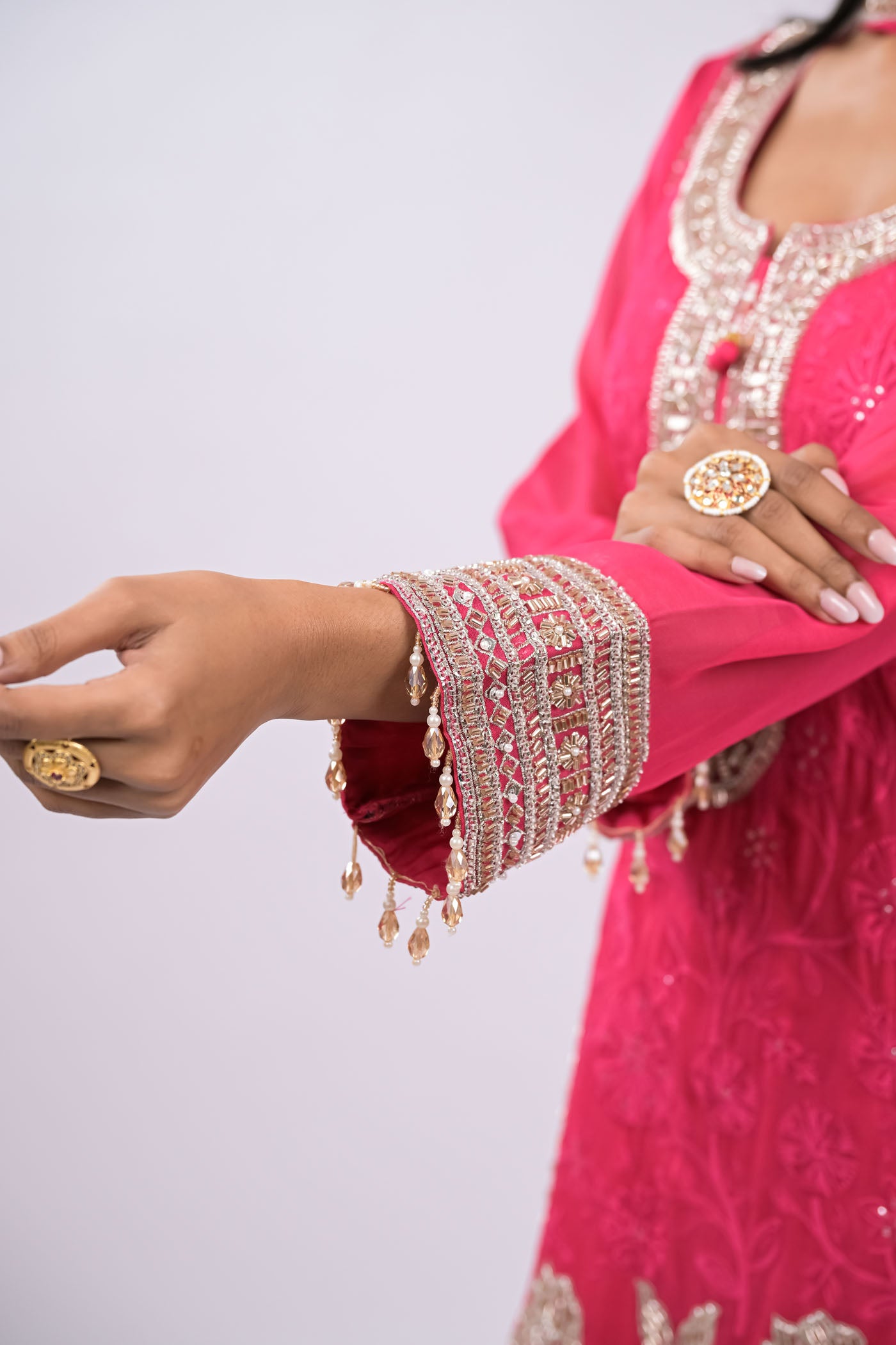 Gulnaar Embroidered Kurta Set with Dupatta