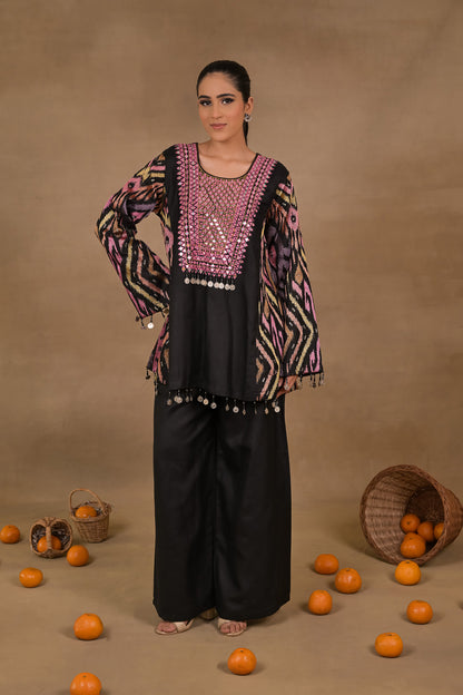 Midnight Prism Linen Co-Ord Set