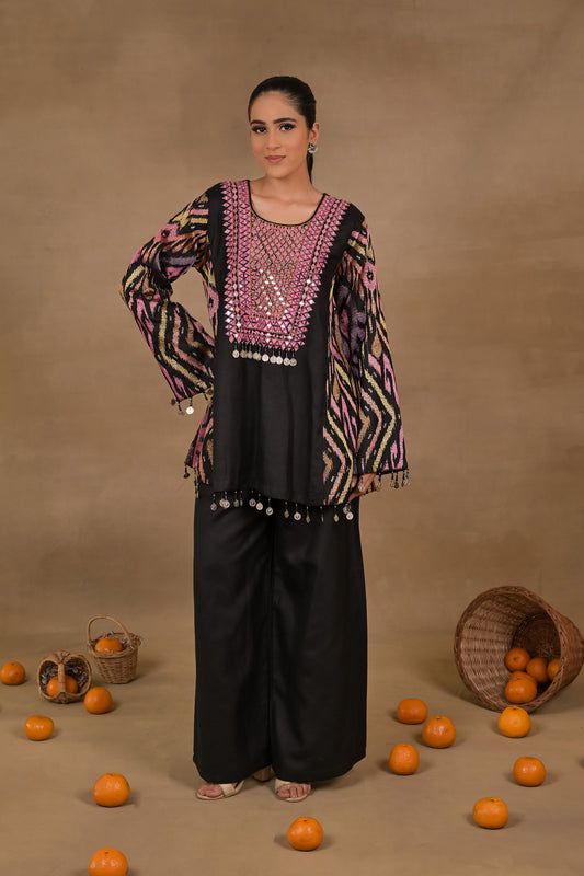 Midnight Prism Linen Co-Ord Set