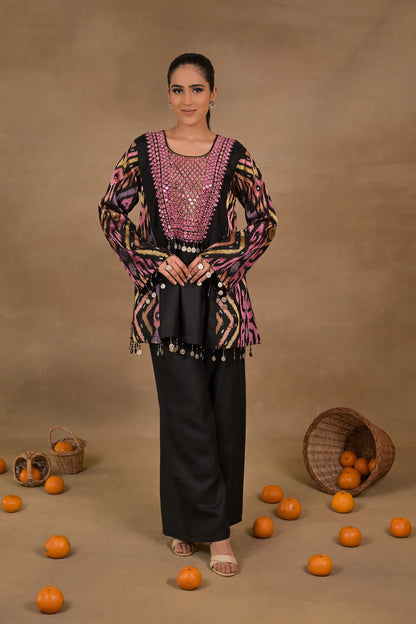 Midnight Prism Linen Co-Ord Set