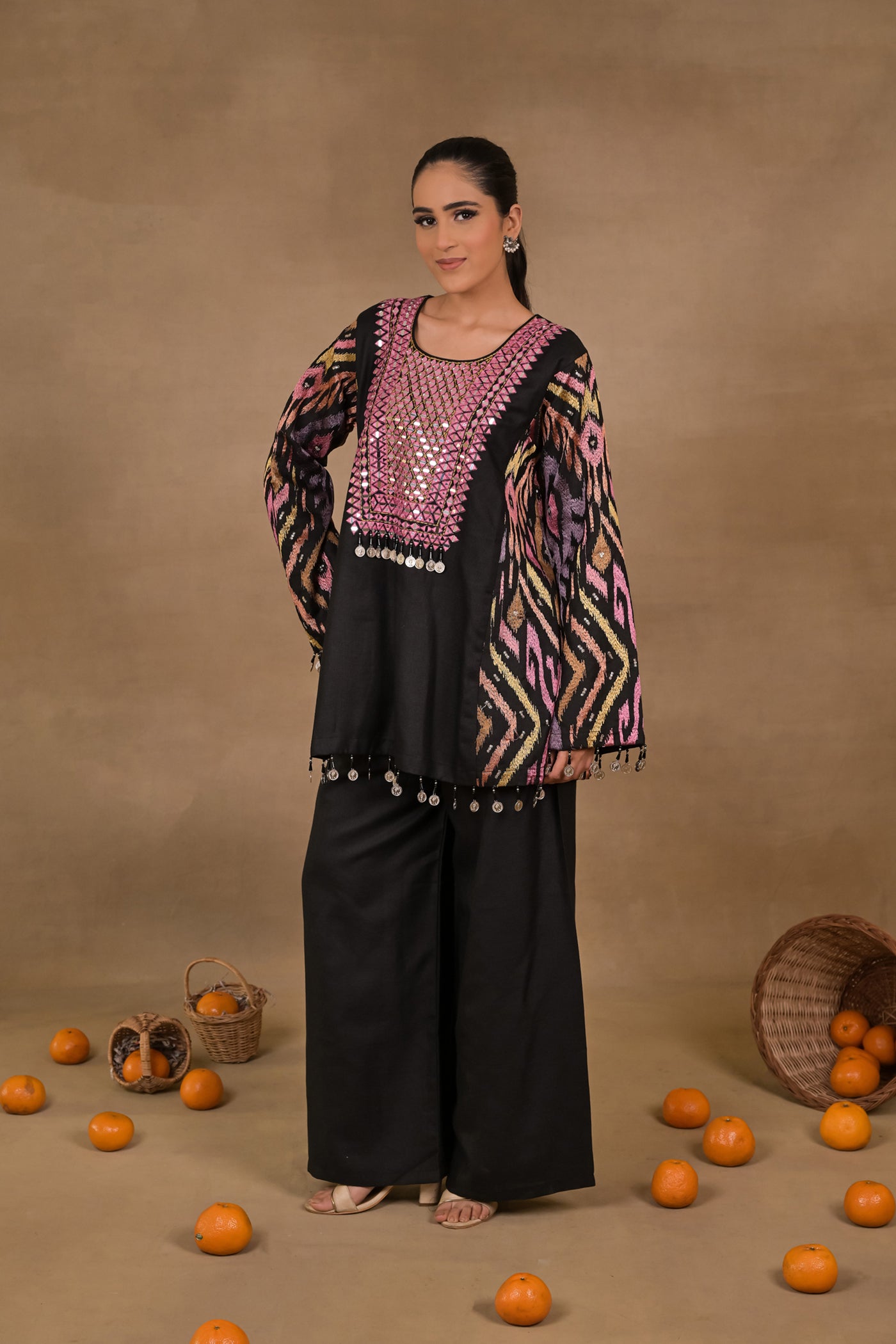 Midnight Prism Linen Co-Ord Set
