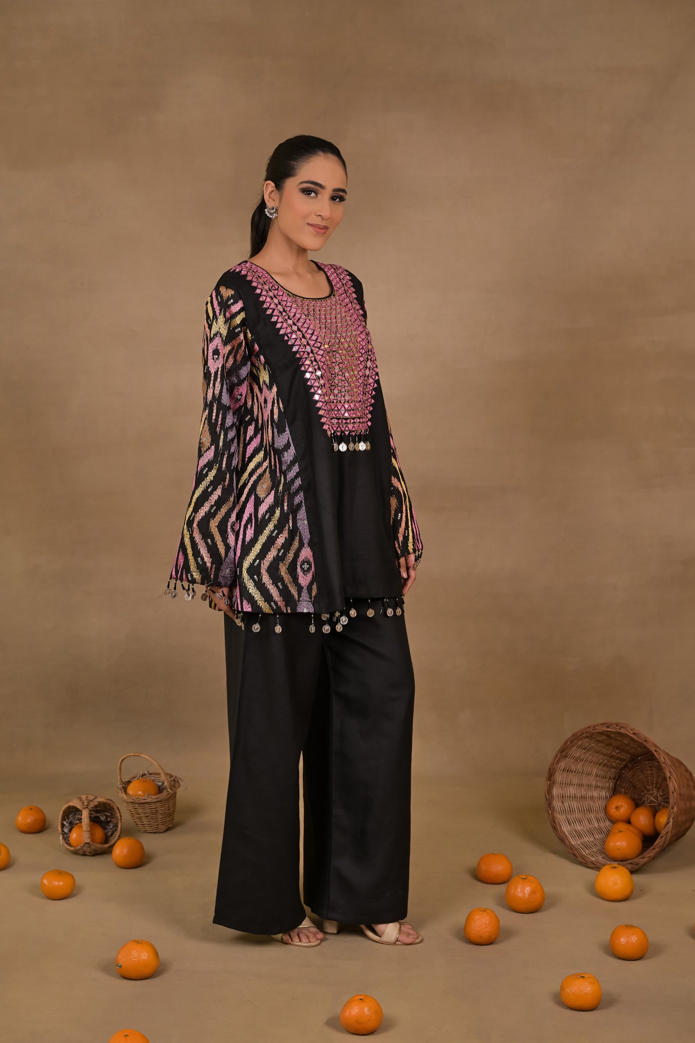 Midnight Prism Linen Co-Ord Set