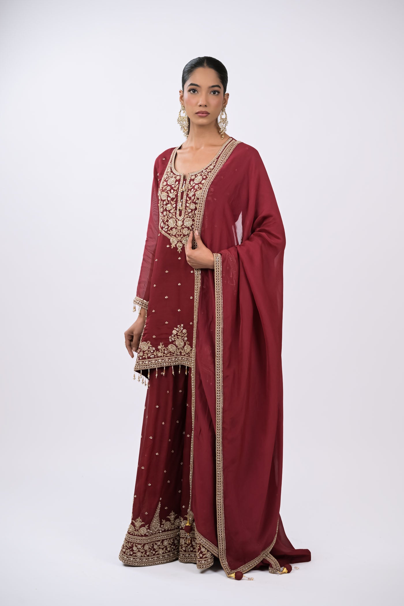 Mehrunisa Embroidered Kurta Set with Dupatta
