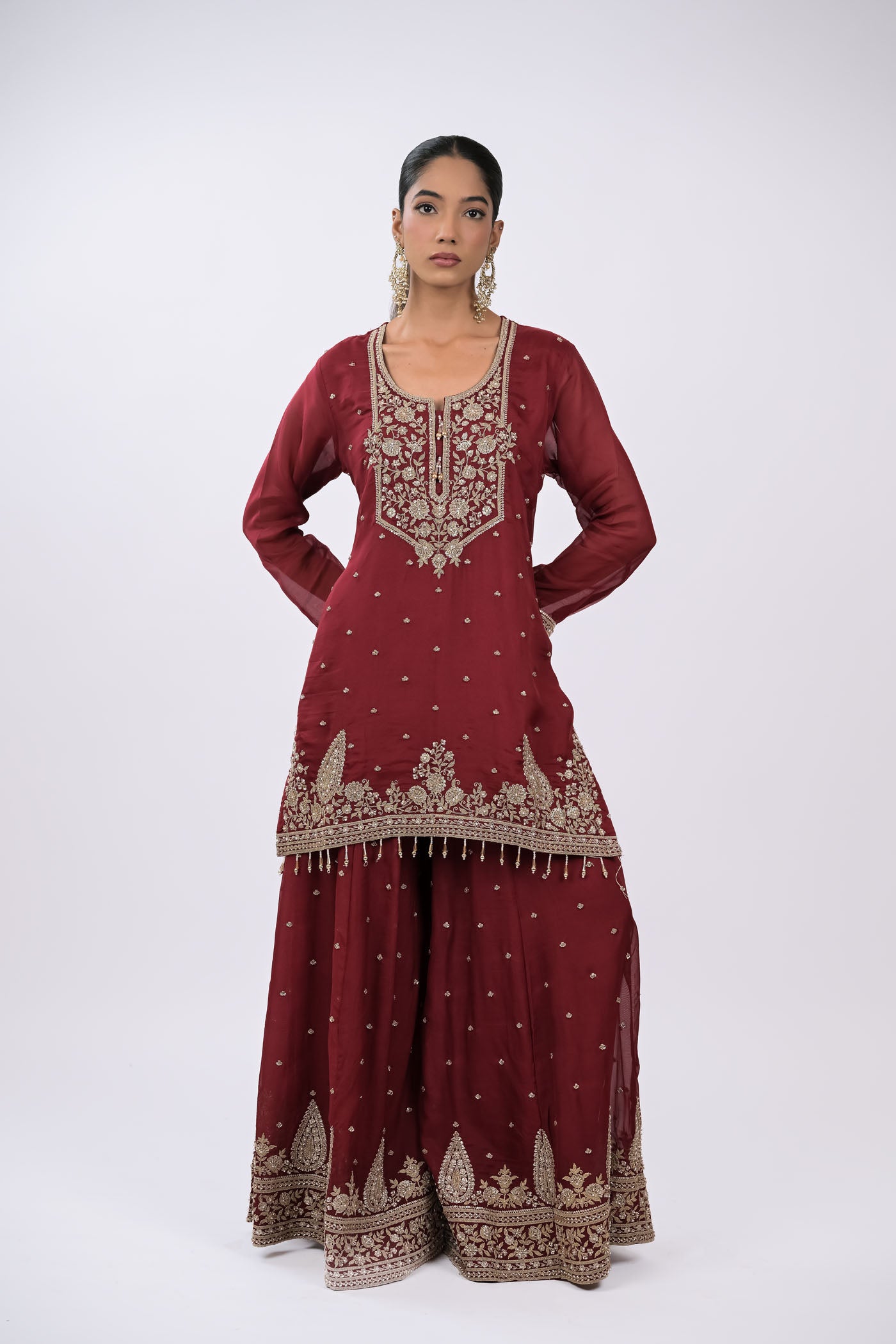 Mehrunisa Embroidered Kurta Set with Dupatta