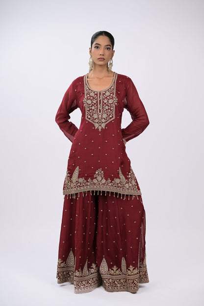 Mehrunisa Embroidered Kurta Set with Dupatta