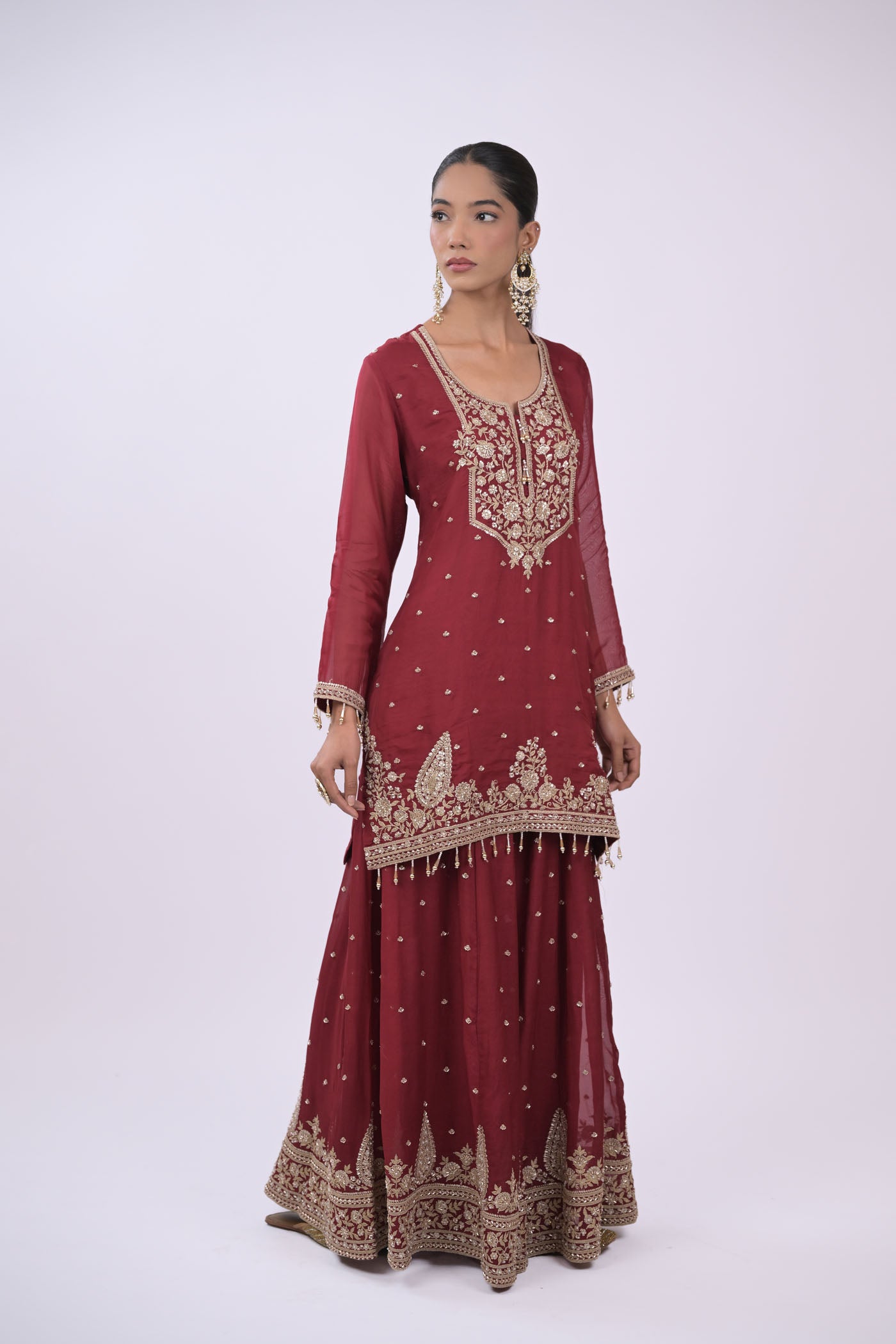 Mehrunisa Embroidered Kurta Set with Dupatta