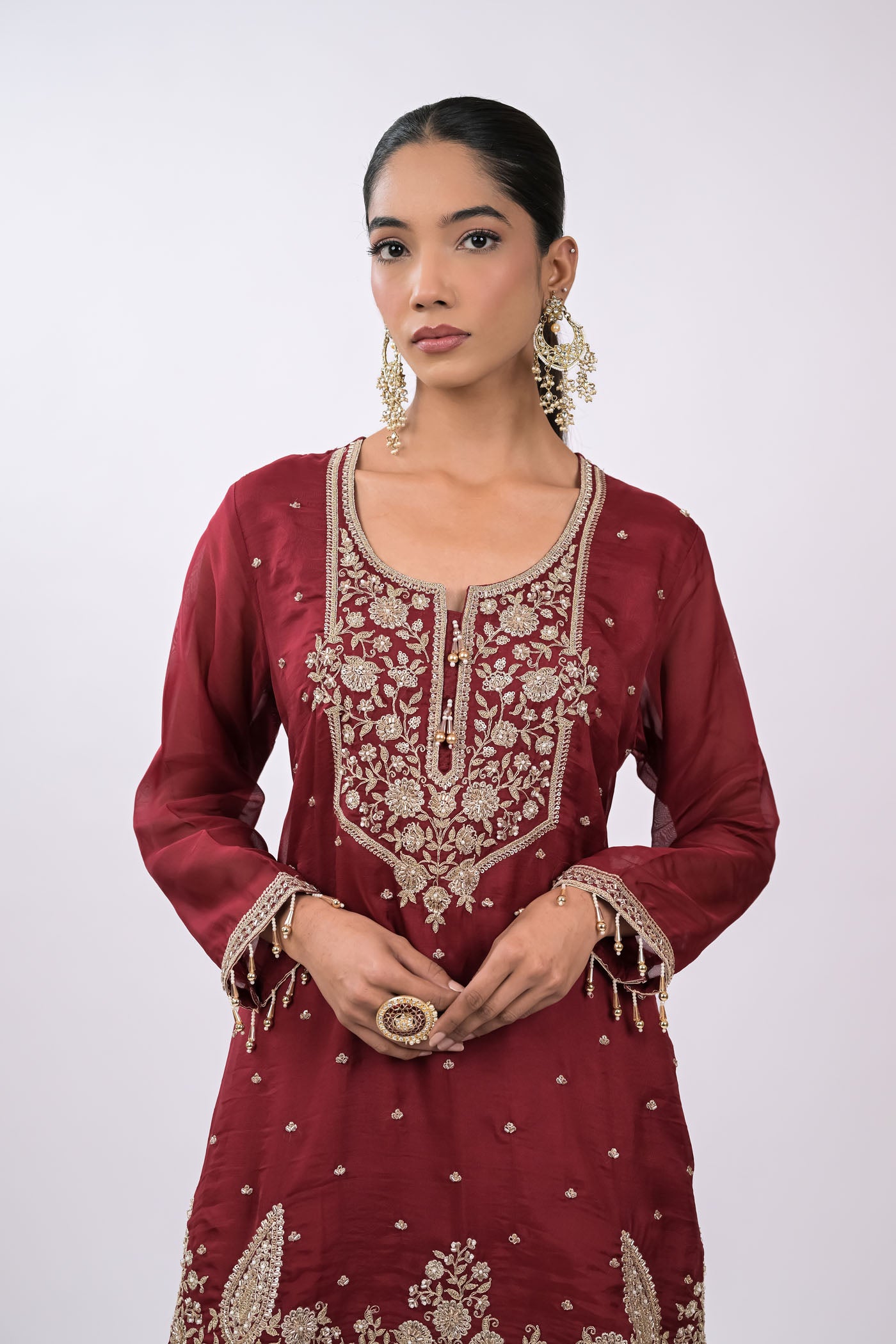 Mehrunisa Embroidered Kurta Set with Dupatta