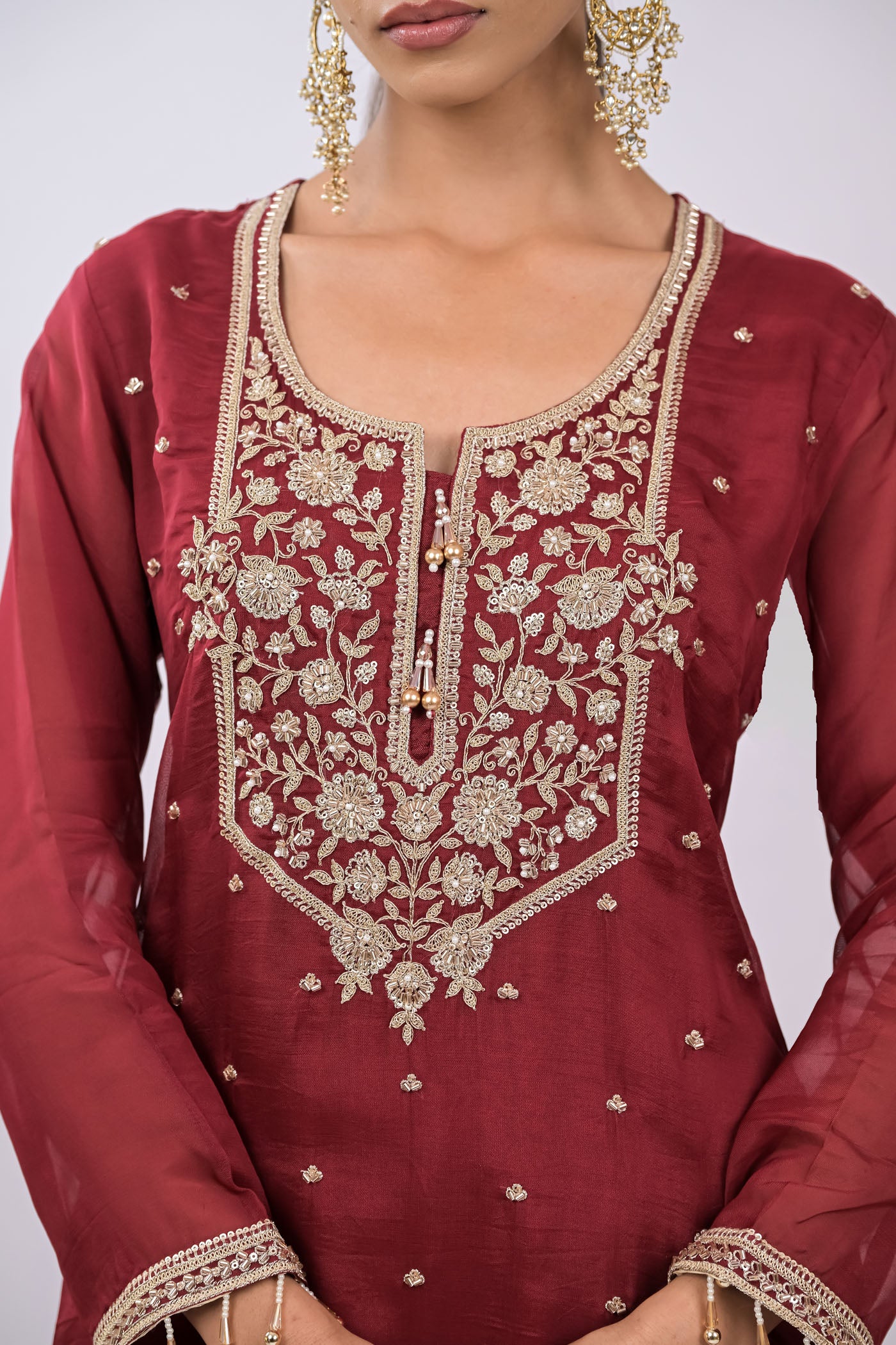 Mehrunisa Embroidered Kurta Set with Dupatta