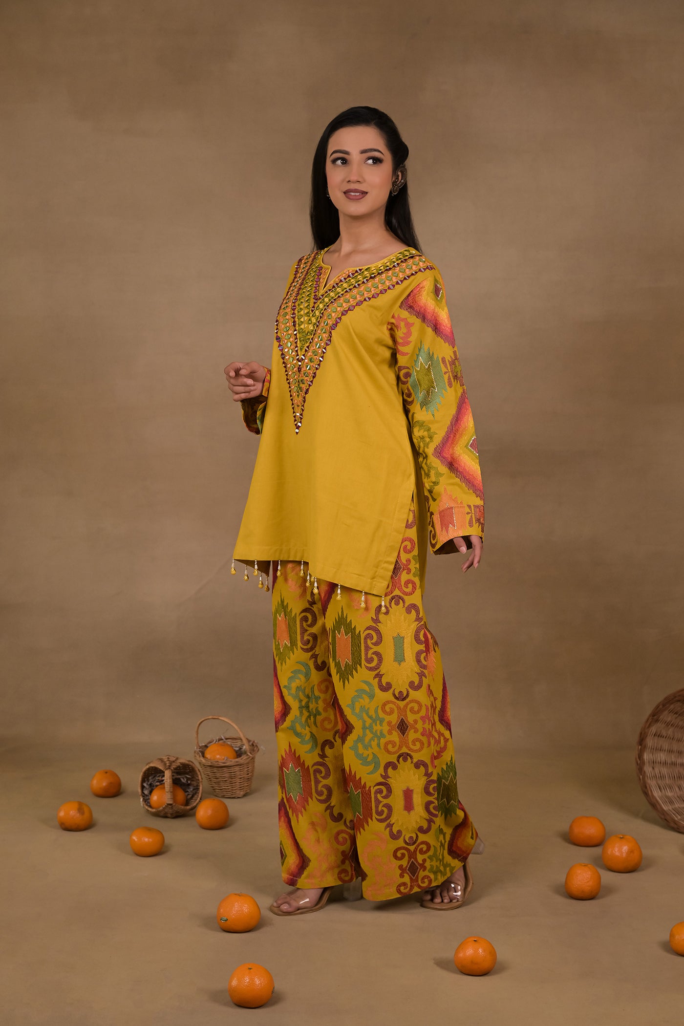Mustard Mirage Linen Co-Ord Set