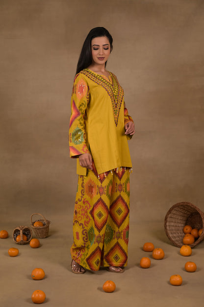 Mustard Mirage Linen Co-Ord Set