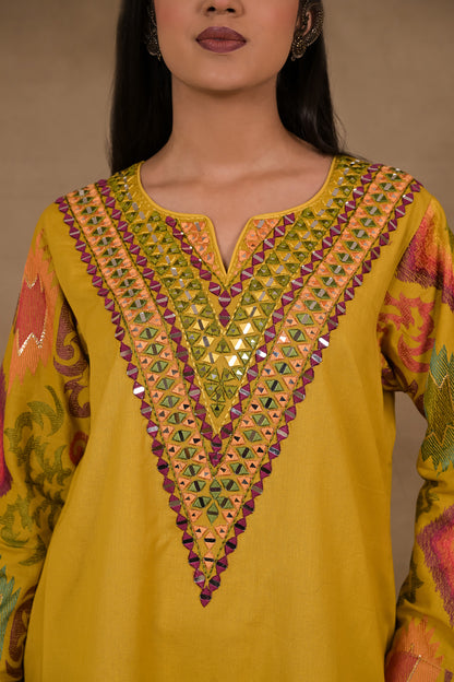 Mustard Mirage Linen Co-Ord Set