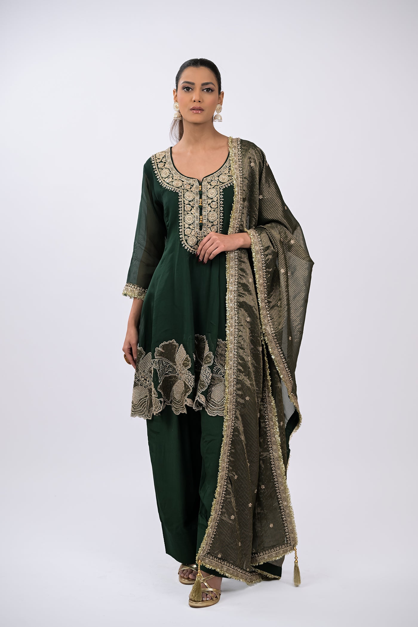 Aarzoo Embroidered Kurta Set with Dupatta