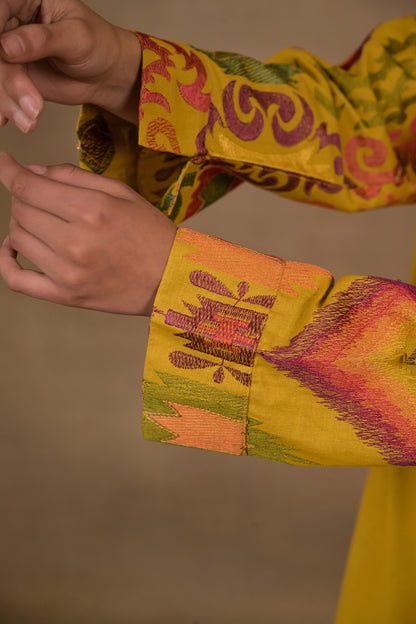 Mustard Mirage Linen Co-Ord Set