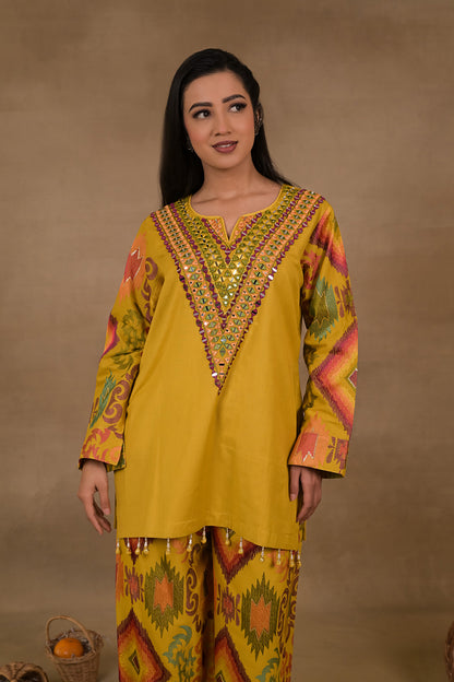 Mustard Mirage Linen Co-Ord Set