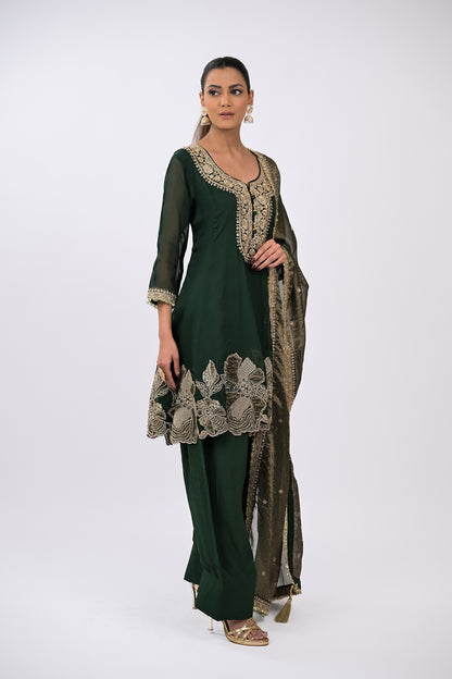 Aarzoo Embroidered Kurta Set with Dupatta