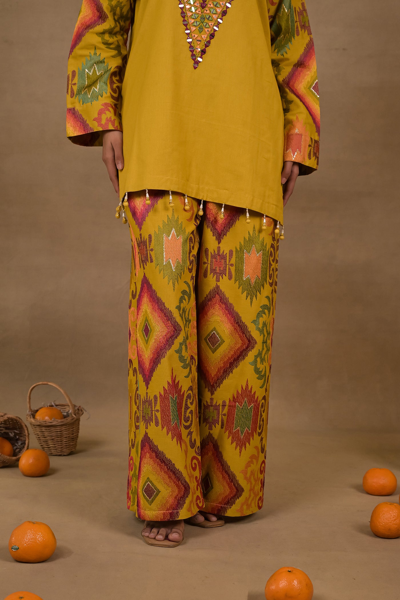 Mustard Mirage Linen Co-Ord Set