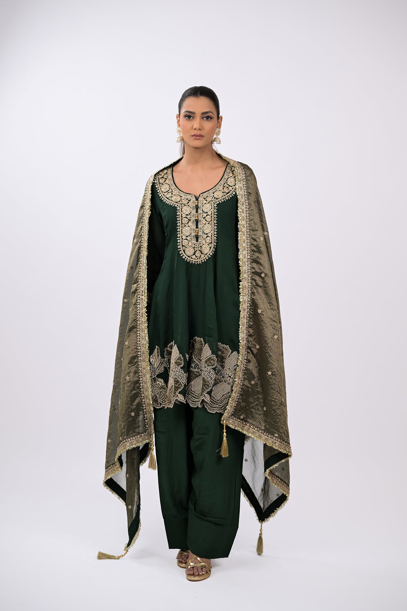 Aarzoo Embroidered Kurta Set with Dupatta