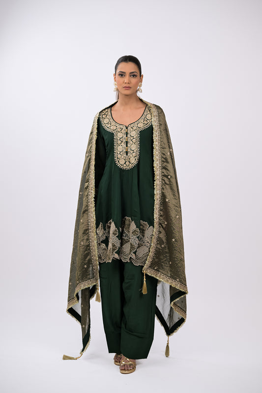 Aarzoo Embroidered Kurta Set with Dupatta